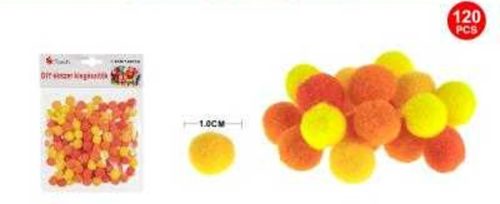 POMPOM VEGYES SÁRGA 1CM 120DB-OS
