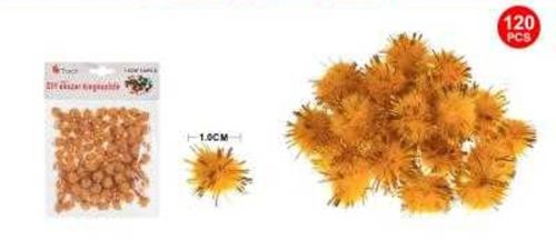 POMPOM CSILLÁMOS ARANY 1CM 120DB-OS