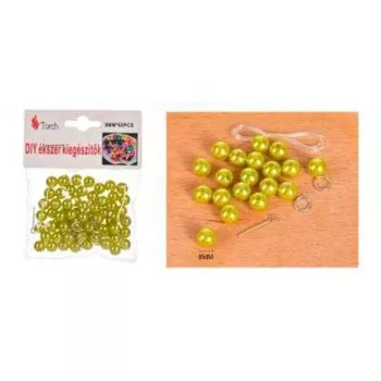 VIASZGYÖNGY SÁRGÁSZÖLD 65DB-OS 0,8CM