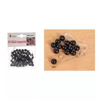 VIASZGYÖNGY FEKETE 65DB-OS 0,8CM