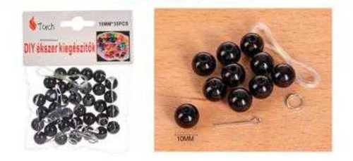 VIASZGYÖNGY FEKETE 35DB-OS 1CM