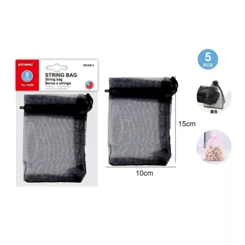 ORGANZA TASAK FEKETE 5DB-OS 10X15CM
