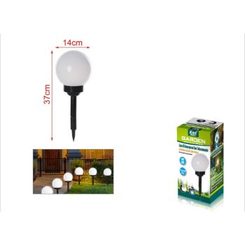 KERTI GÖMB ALAKÚ SOLAR LÁMPA LESZÚRHATÓ 14X37CM