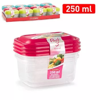 ÉTELTÁROLÓ DOBOZ MŰA. 3DB 250ML 3F.