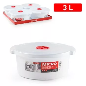 ÉTELTÁROLÓ DOBOZ MŰA. 3L, MIKROHULLÁMÚ SÜTŐHÖZ