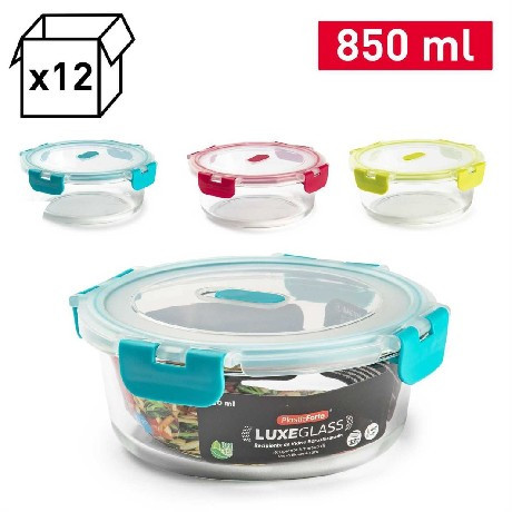 ÉTELTÁROLÓ DOBOZ ÜVEG 850ML TÖBBFÉLE SZÍN