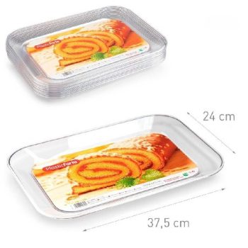 TÁLCA MŰA. 24X37,5CM ÁTLÁTSZÓ