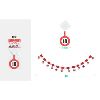 GIRLAND "18" 14CM/4M
