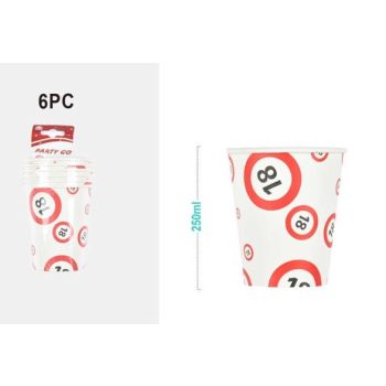 PAPÍRPOHÁR "18" 250ML 6DB-OS