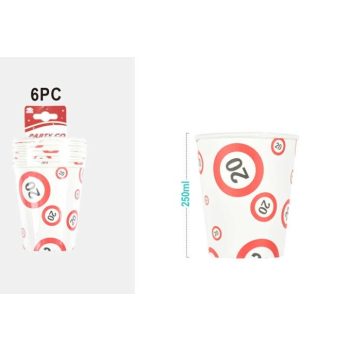 PAPÍRPOHÁR "20" 250ML 6DB-OS