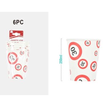 PAPÍRPOHÁR "30" 250ML 6DB-OS