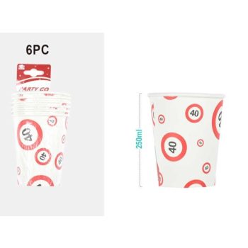 PAPÍRPOHÁR "40" 250ML 6DB-OS