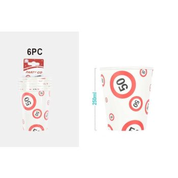 PAPÍRPOHÁR "50" 250ML 6DB-OS