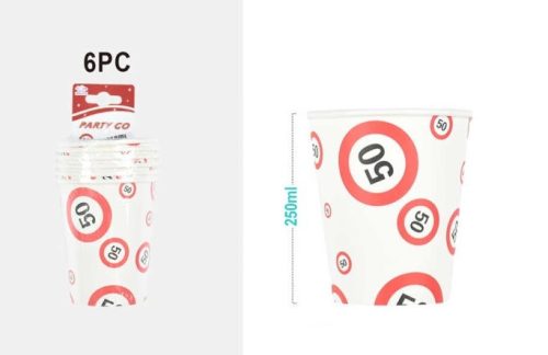 PAPÍRPOHÁR "50" 250ML 6DB-OS