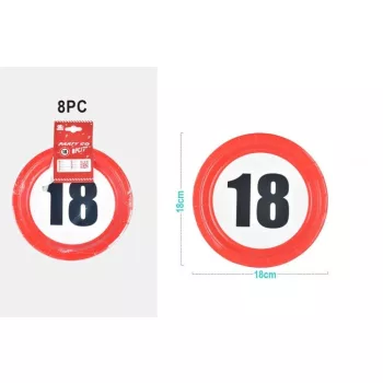 PAPÍRTÁNYÉR "18" 18CM 8DB-OS