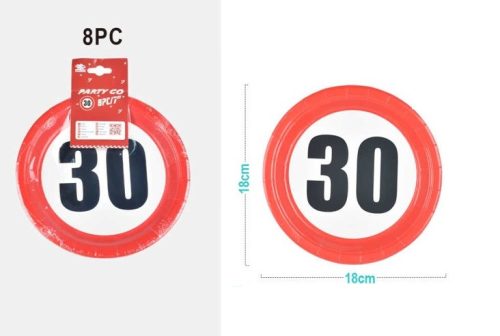 PAPÍRTÁNYÉR "30" 18CM 8DB-OS