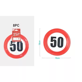 PAPÍRTÁNYÉR "50" 18CM 8DB-OS