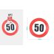 PAPÍRTÁNYÉR "50" 23CM 6DB-OS