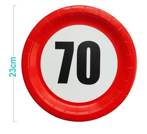 PAPÍRTÁNYÉR "70" 23CM 6DB-OS