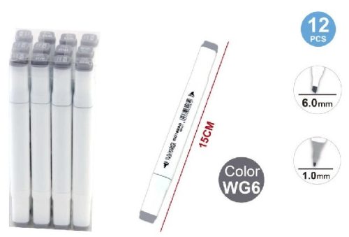 SZÖVEGKIEMELŐ FILC 2 VÉGŰ SZÜRKE 15CM WG2