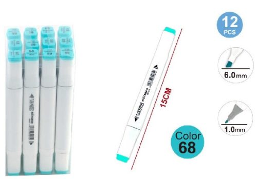 SZÖVEGKIEMELŐ FILC 2 VÉGŰ TÜRKIZ 15CM 68