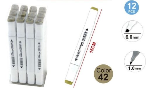 SZÖVEGKIEMELŐ FILC 2 VÉGŰ HALVÁNYBARNA 15CM 42