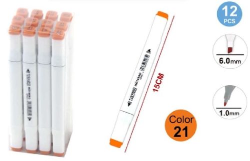 SZÖVEGKIEMELŐ FILC 2 VÉGŰ NARANCS 15CM 21