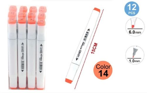 SZÖVEGKIEMELŐ FILC 2 VÉGŰ KORALL 15CM 14
