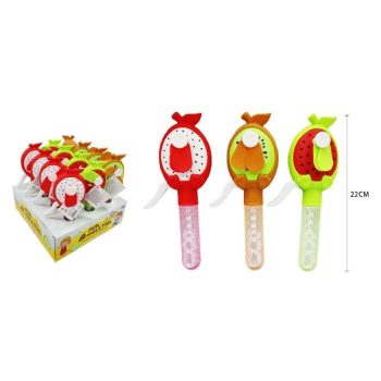 BUBORÉKFÚJÓ KÉZI 30ML GYÜMÖLCS 22CM 12DB/DISPLAY