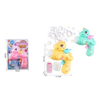 BUBORÉKFÚJÓ PISZTOLY UNIKORNIS 18X15X6CM 3F.