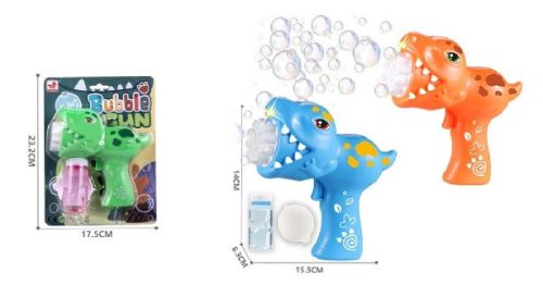 BUBORÉKFÚJÓ PISZTOLY DINOSZAURUSZ 14X15,5CM 3F.