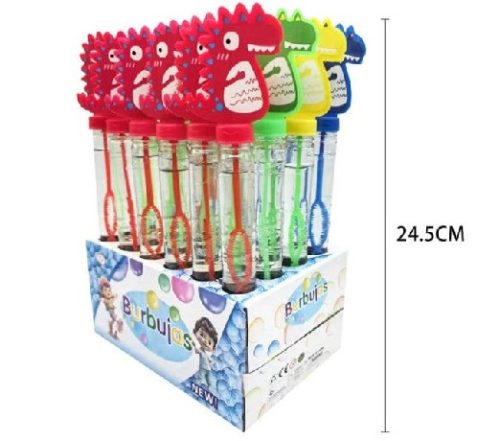 BUBORÉKFÚJÓ KÉZI DINOSZAURUSZ 24,5CM 24DB/DISPLAY