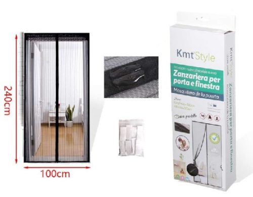 SZÚNYOGHÁLÓ MÁGNESES FEKETE 240X100CM