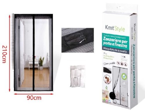 SZÚNYOGHÁLÓ MÁGNESES FEKETE 210X90CM