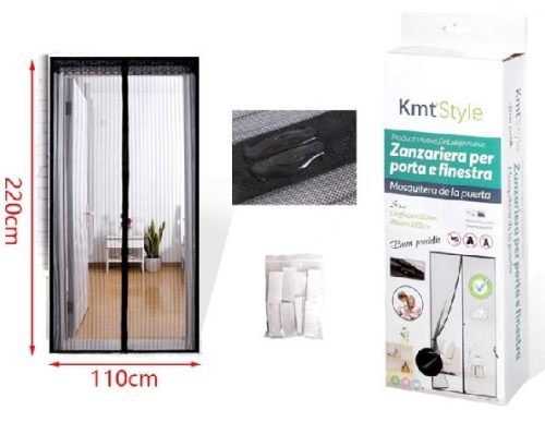 SZÚNYOGHÁLÓ MÁGNESES FEKETE 220X110CM