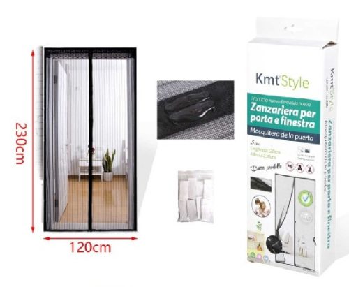 SZÚNYOGHÁLÓ MÁGNESES FEKETE 230X120CM