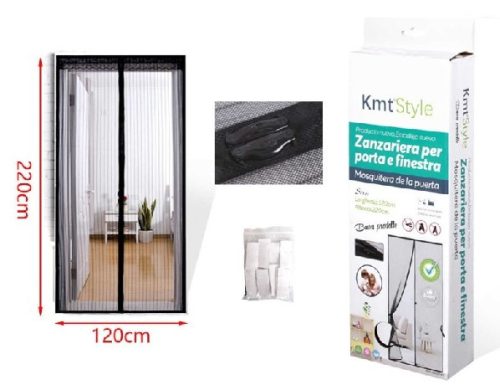 SZÚNYOGHÁLÓ MÁGNESES FEKETE 220X120CM