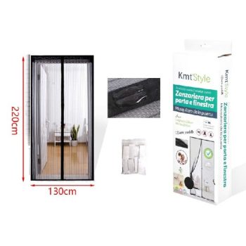 SZÚNYOGHÁLÓ MÁGNESES FEKETE 220X130CM