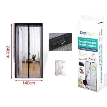 SZÚNYOGHÁLÓ MÁGNESES FEKETE 240X140CM