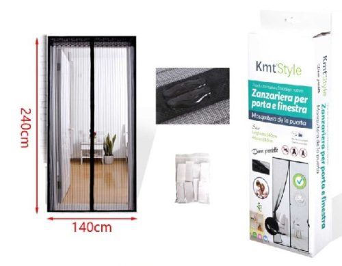 SZÚNYOGHÁLÓ MÁGNESES FEKETE 240X140CM