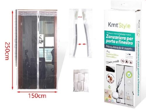 SZÚNYOGHÁLÓ MÁGNESES FEHÉR 250X150CM