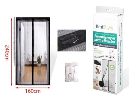 SZÚNYOGHÁLÓ MÁGNESES FEKETE 240X160CM