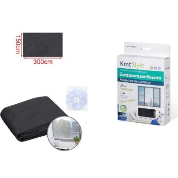 SZÚNYOGHÁLÓ FEKETE 150X300CM