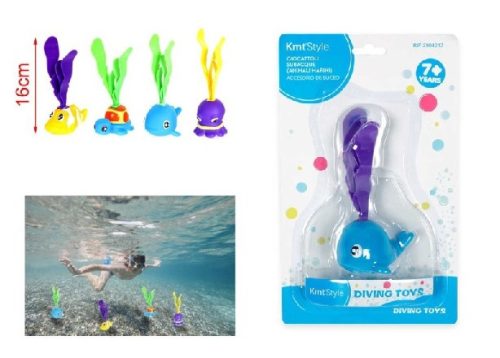 BÚVÁRJÁTÉK VÍZI ÁLLATOK 16CM 4F.