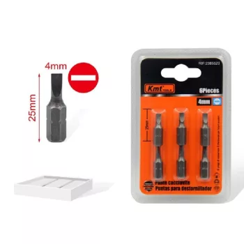 BITFEJ KÉSZLET 25MM 6DB-OS LAPOS FEJŰ FEJ:4MM