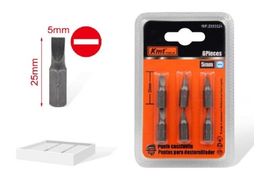 BITFEJ KÉSZLET 25MM 6DB-OS LAPOS FEJŰ FEJ:5MM