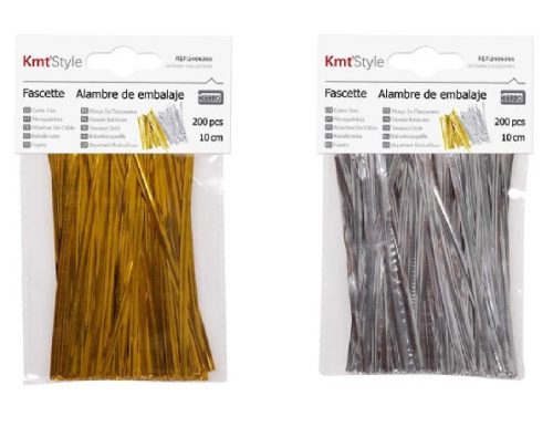 KÁBELKÖTEGELŐ 200DB-OS 10CM ARANY/EZÜST