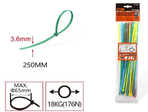 GYORSKÖTÖZŐ 3,6MM 40DB-OS 25CM SZÍNES