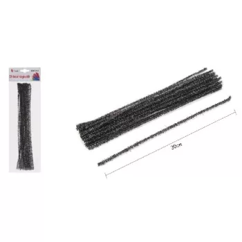 ZSENÍLIA DRÓT 30CM 20DB-OS FEKETE