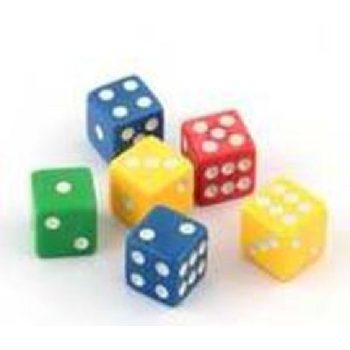 DOBÓKOCKA 6DB-OS 1,5CM SZÍNES